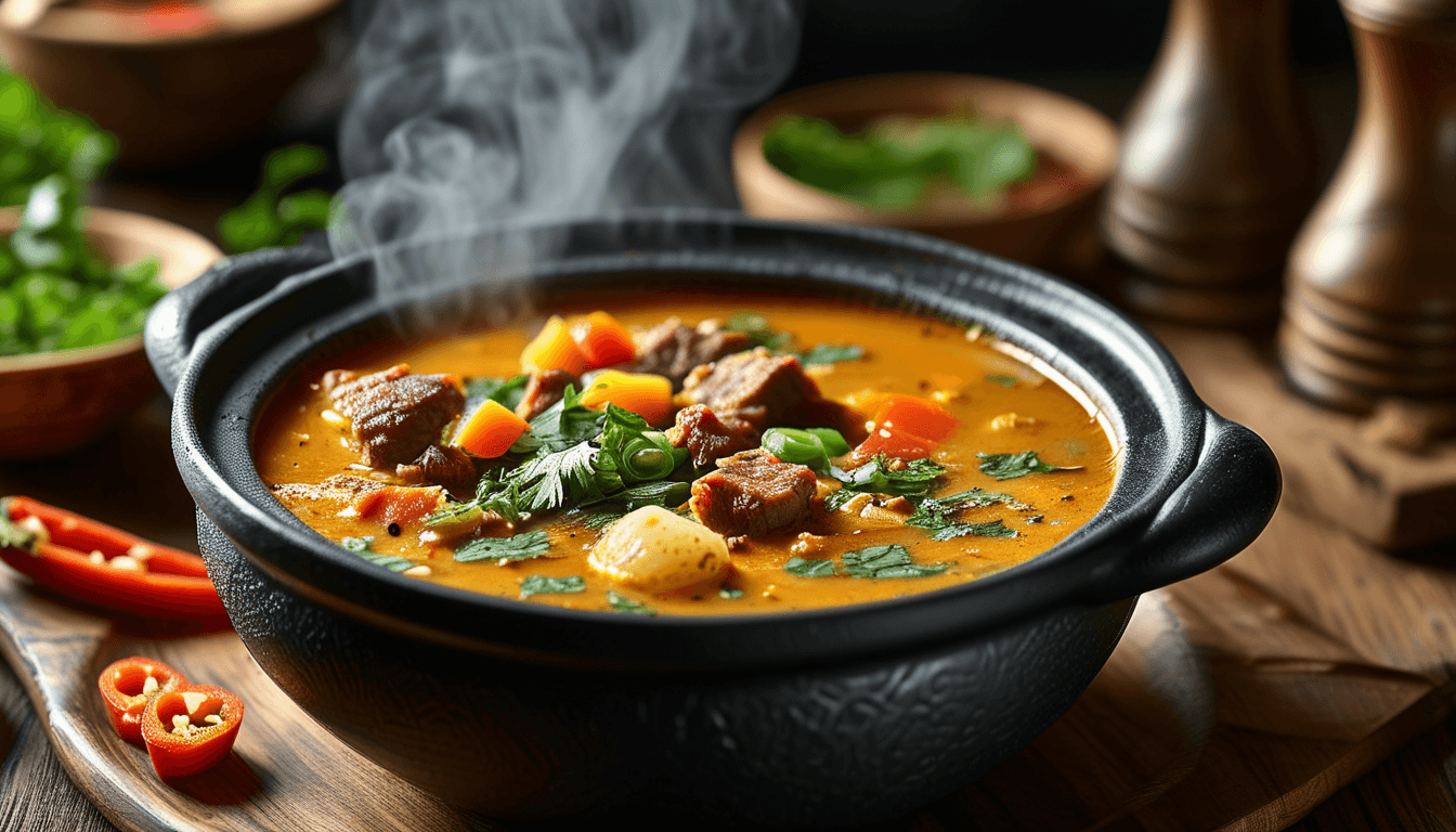 Nigerian soup in a bowl